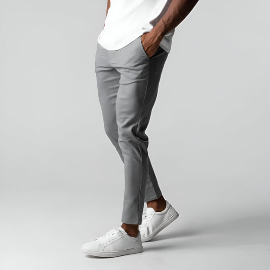 Heren chino broek – zachte stof – flexibel ontwerp – smart-casual stijl