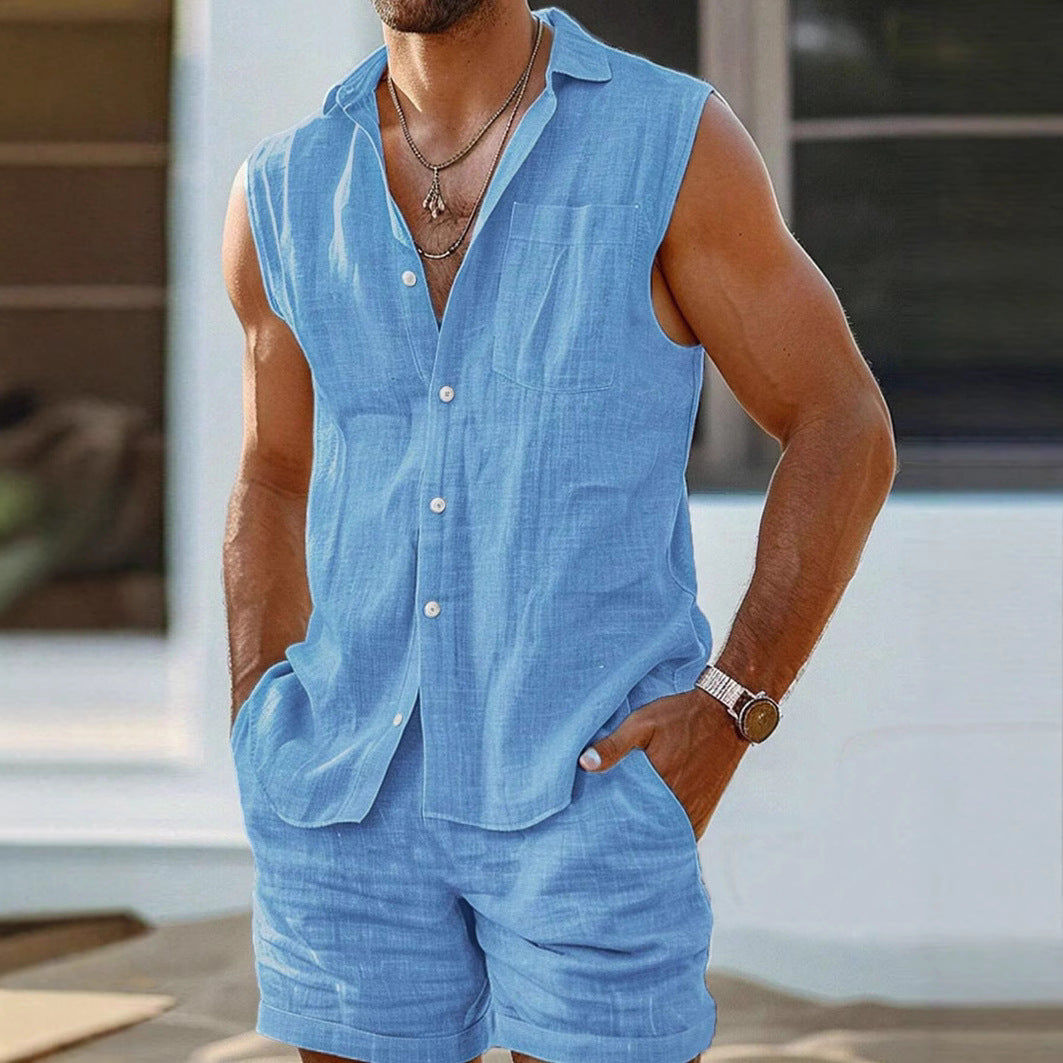 Heren mouwloos shirt – mouwloos ontwerp – casual look – lichtgewicht comfort
