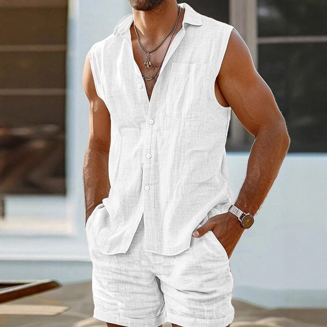 Heren mouwloos shirt – mouwloos ontwerp – casual look – lichtgewicht comfort