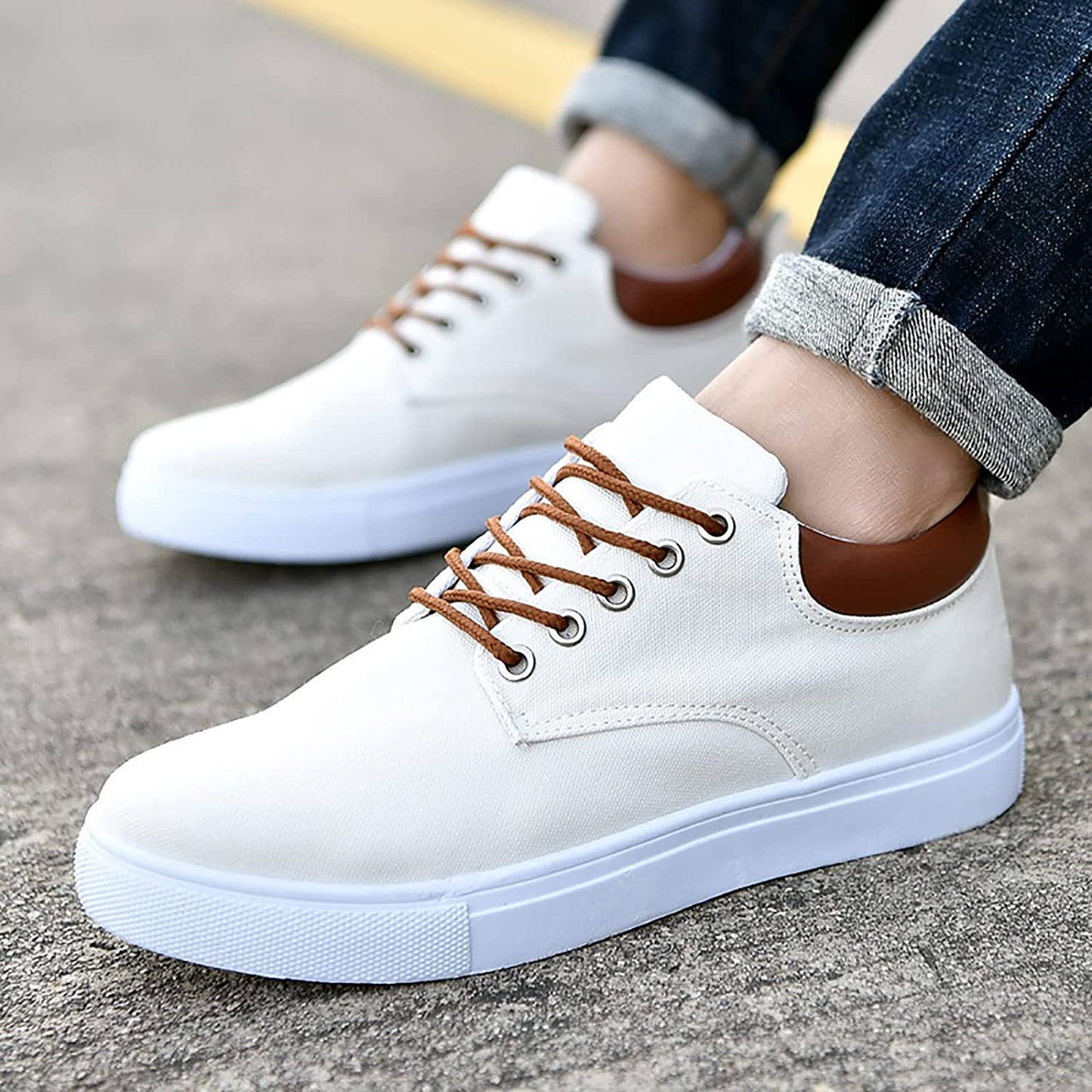 Heren sneakers – Lichtgewicht en ondersteunend – Vetersluiting – Ademend materiaal