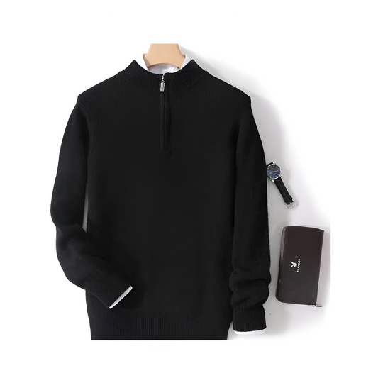 Heren Trui - Half-Zip - Zacht Materiaal - Tijdloze Pasvorm