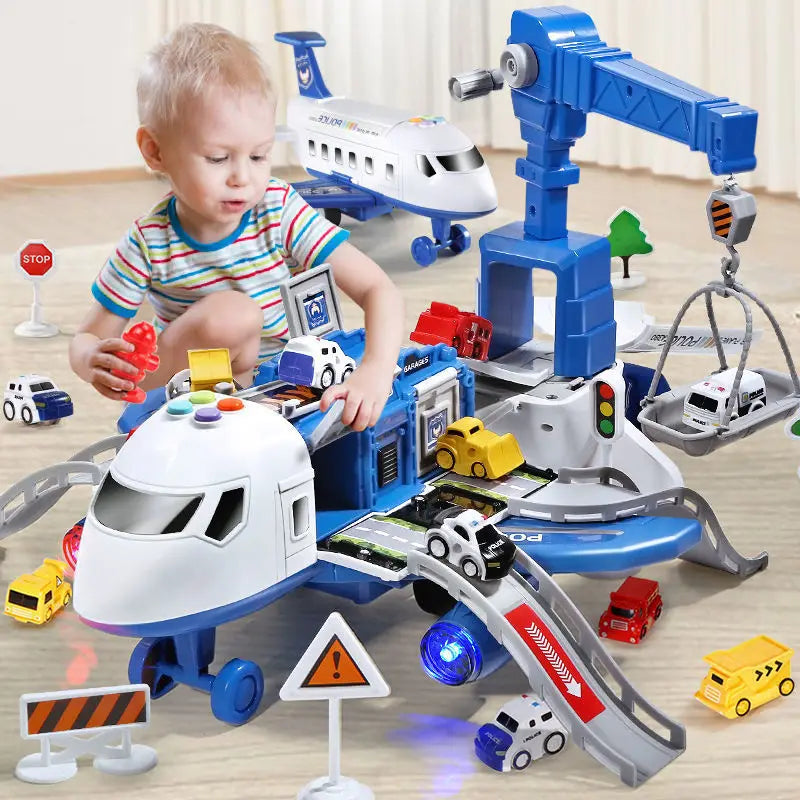 Interactief Speelgoed Vliegtuig met Accessoires voor Kinderen - Geel/Blauw/Rood, Leeftijd 1+