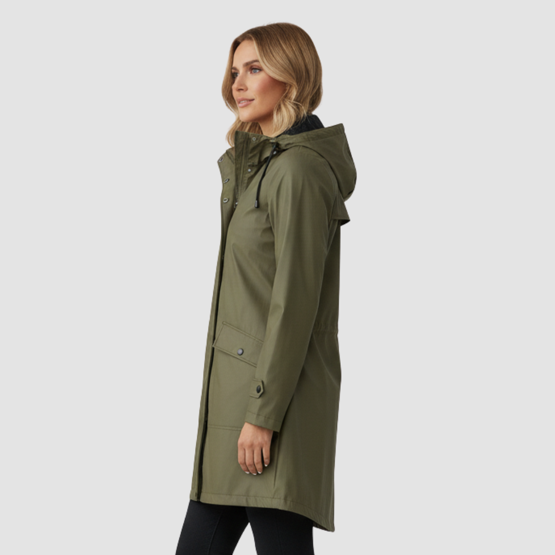 Dames lange regenjas – Waterdicht – Transparant ontwerp – Met Capuchon