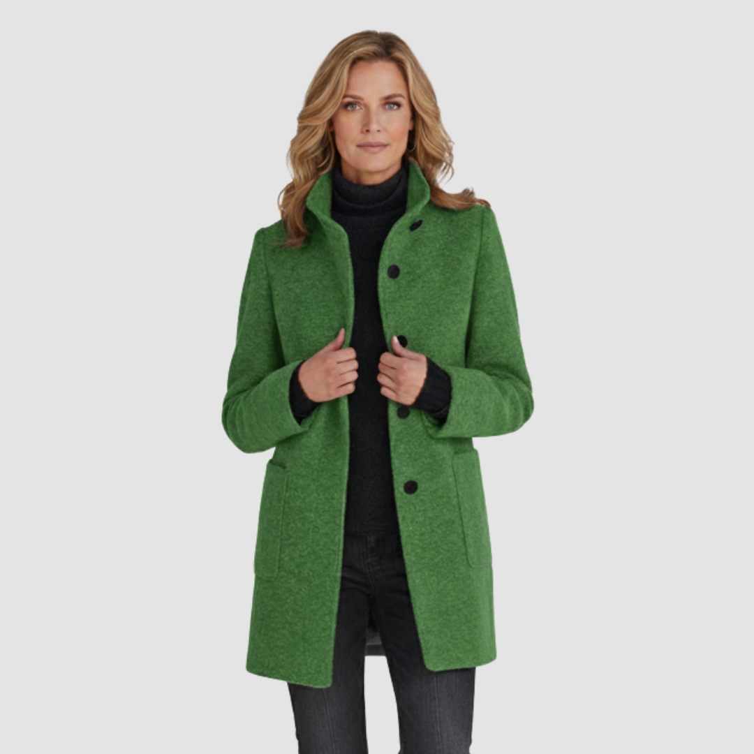 Dames Trenchcoat Wolmix Jas | Stijlvolle Winterjas
