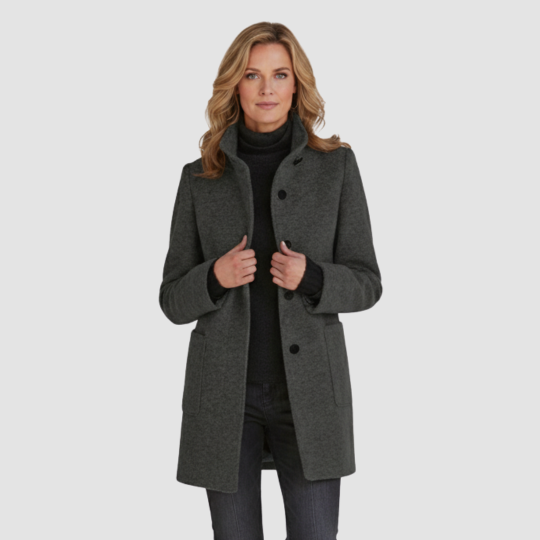 Dames Trenchcoat Wolmix Jas | Stijlvolle Winterjas