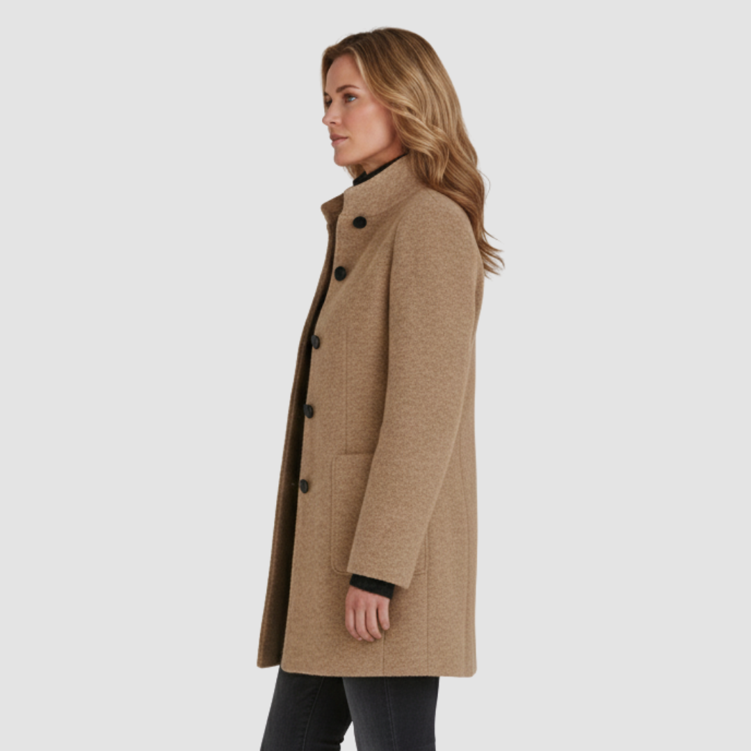 Dames Trenchcoat Wolmix Jas | Stijlvolle Winterjas