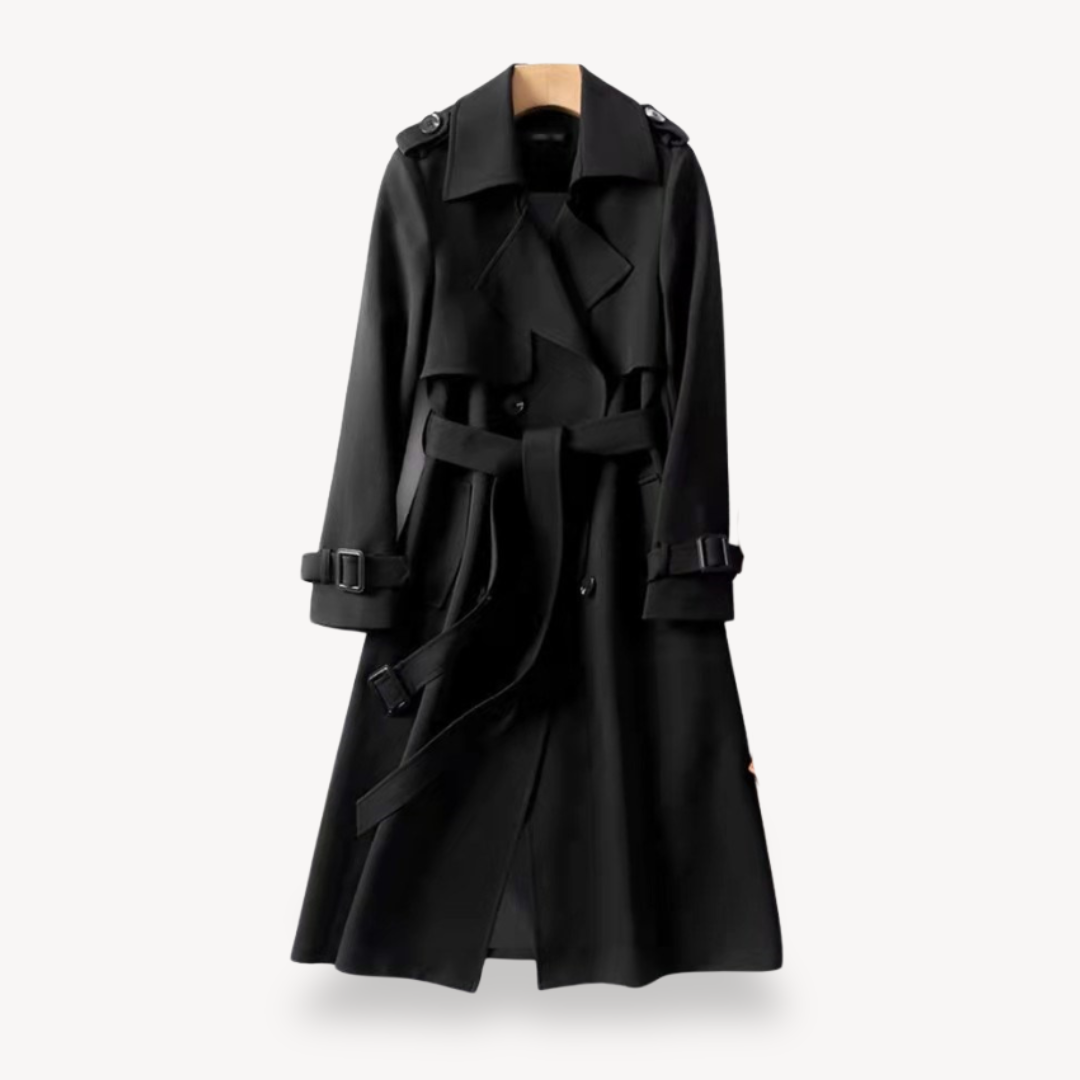 Dames trenchcoat – Tijdloos ontwerp – Tailleband – Katoenmix