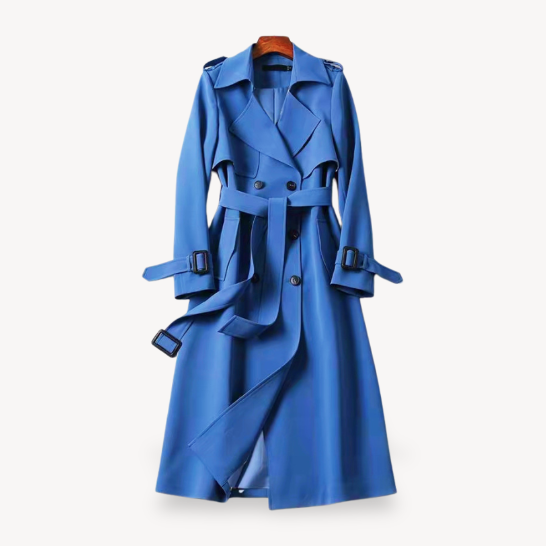 Dames trenchcoat – Tijdloos ontwerp – Tailleband – Katoenmix