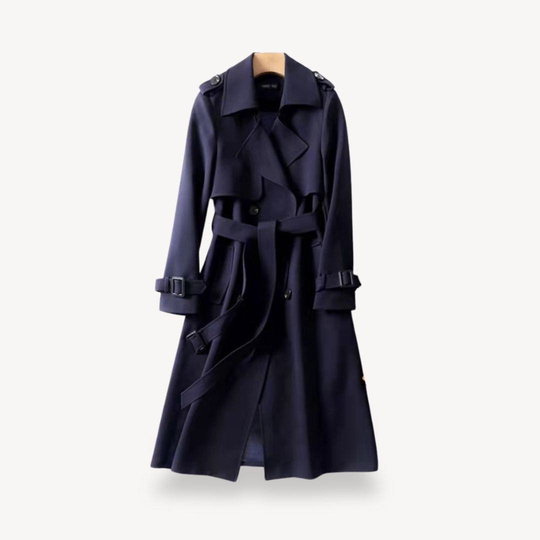 Dames trenchcoat – Tijdloos ontwerp – Tailleband – Katoenmix