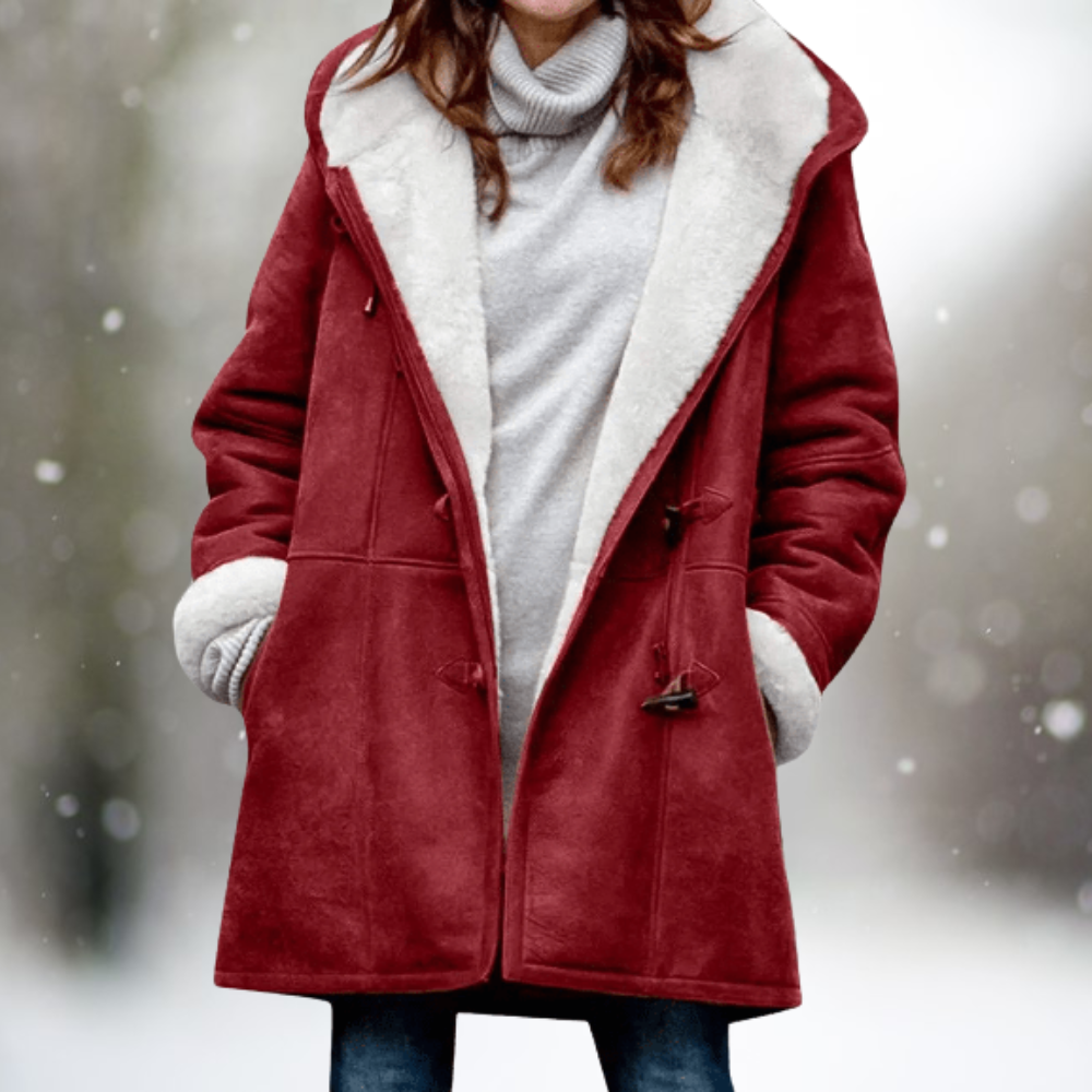 Premium damesjas met capuchon – Suède fleece – Comfortabele pasvorm – Stijlvol ontwerp