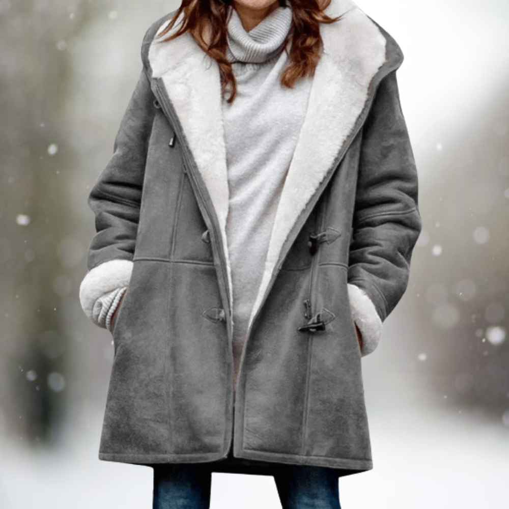 Premium damesjas met capuchon – Suède fleece – Comfortabele pasvorm – Stijlvol ontwerp