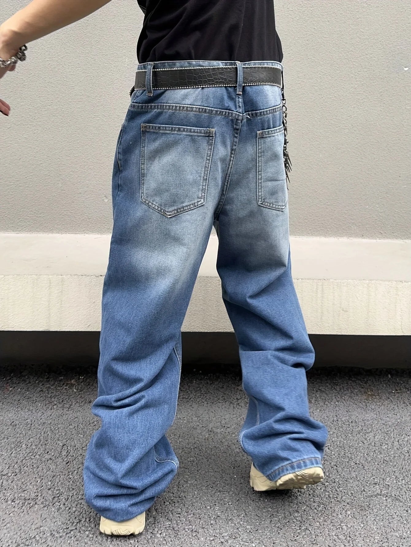 Baggy jeans voor heren – Wijde pijpen – Retro stijl – Comfortabele pasvorm