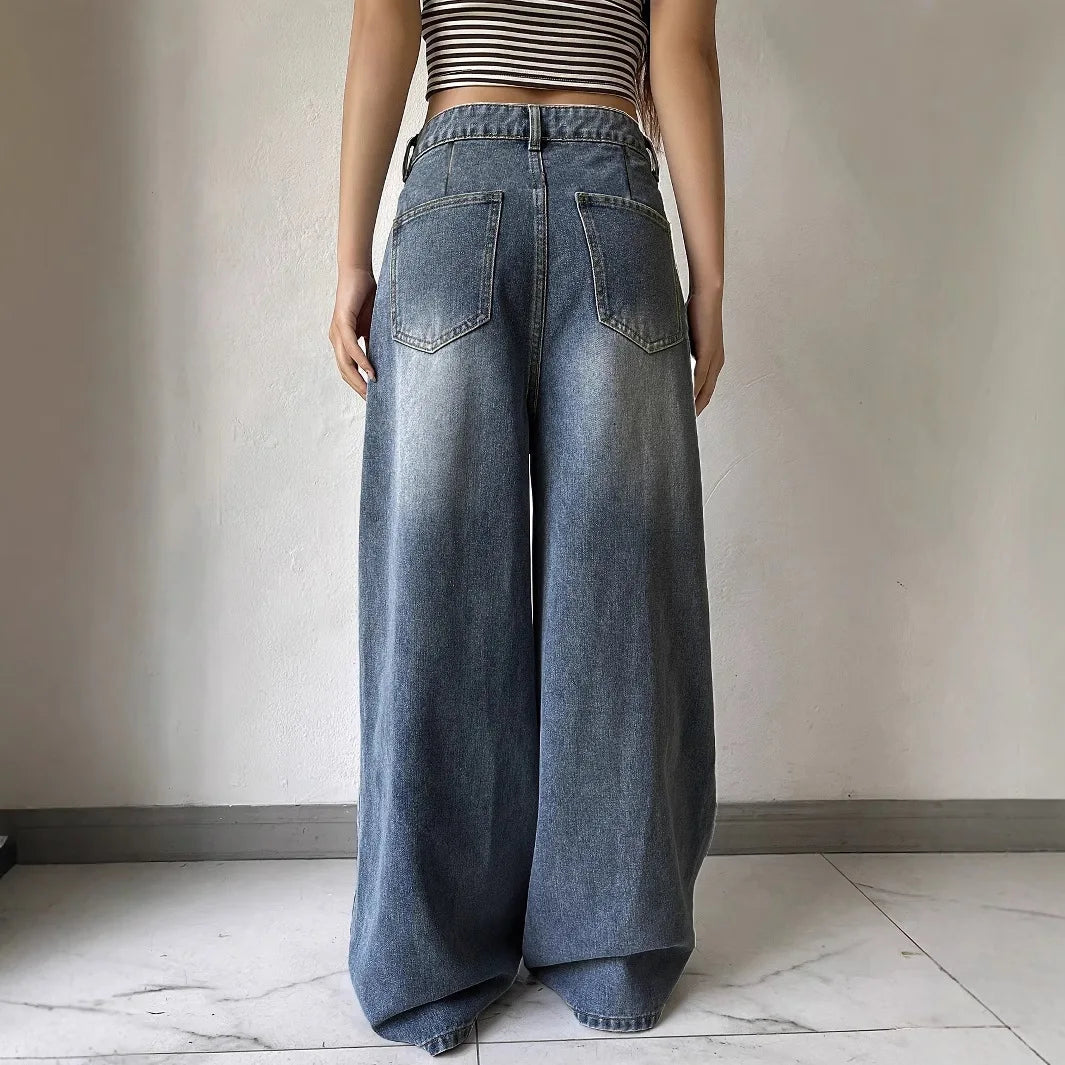 Damesjeans – Losse pasvorm – Wijde pijpen – Klassiek ontwerp