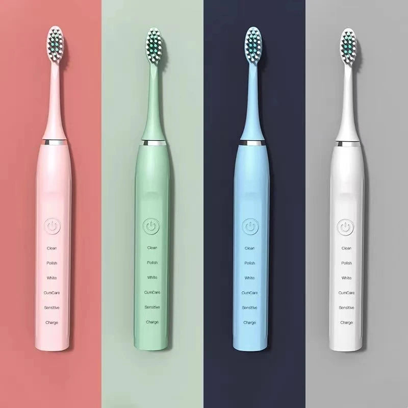 Sonic-tandenborstel voor vrouwen – niet oplaadbaar – waterdicht – inclusief 4 opzetborstels