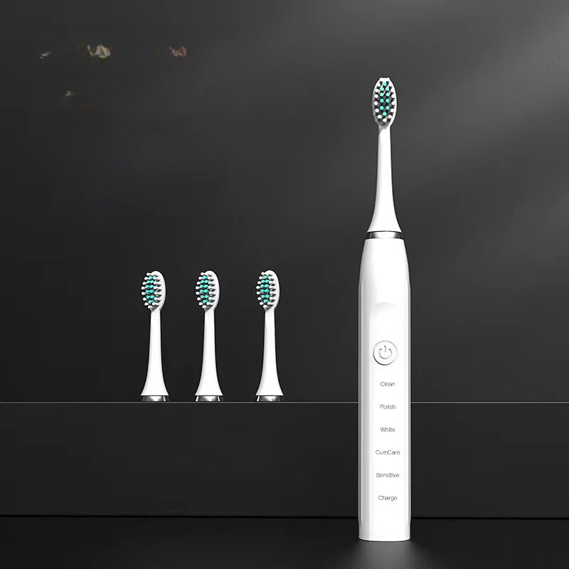 Sonic-tandenborstel voor vrouwen – niet oplaadbaar – waterdicht – inclusief 4 opzetborstels