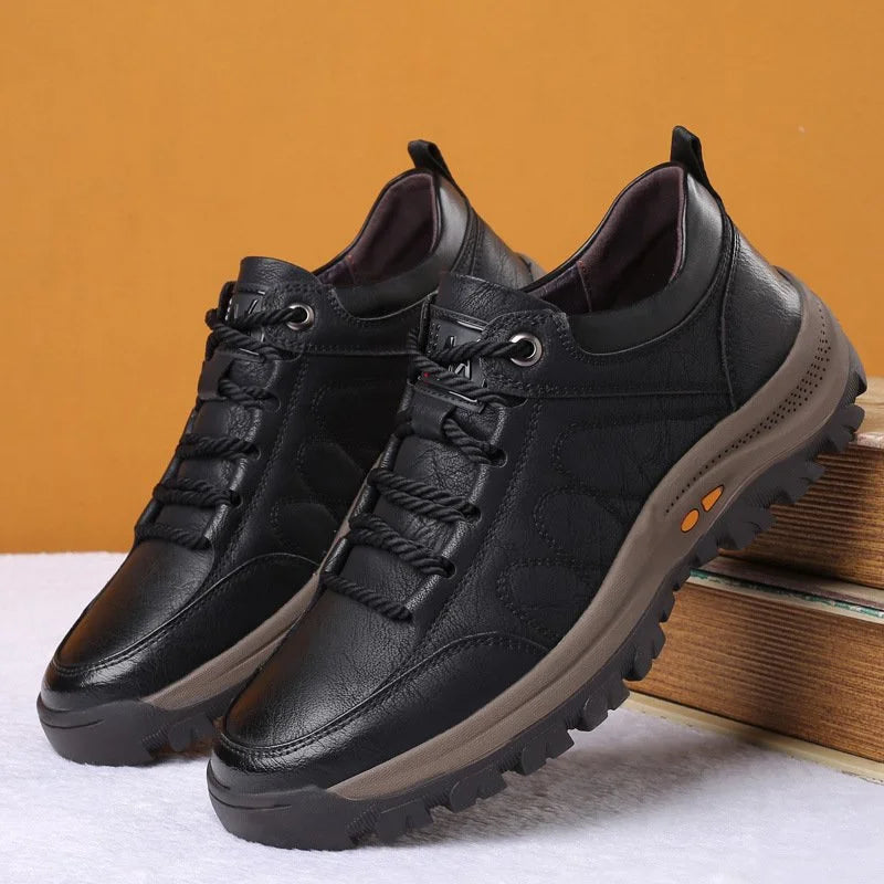 Heren schoenen – Orthopedische ondersteuning – Echt leer – Waterdicht ontwerp