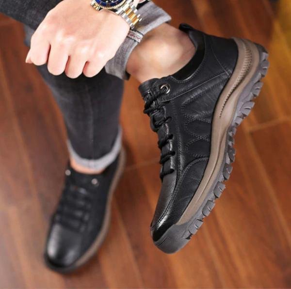 Heren schoenen – Orthopedische ondersteuning – Echt leer – Waterdicht ontwerp