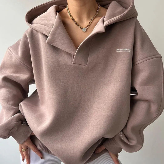 Oversized hoodie voor dames – verlaagde schouders – capuchon – comfortabele pasvorm