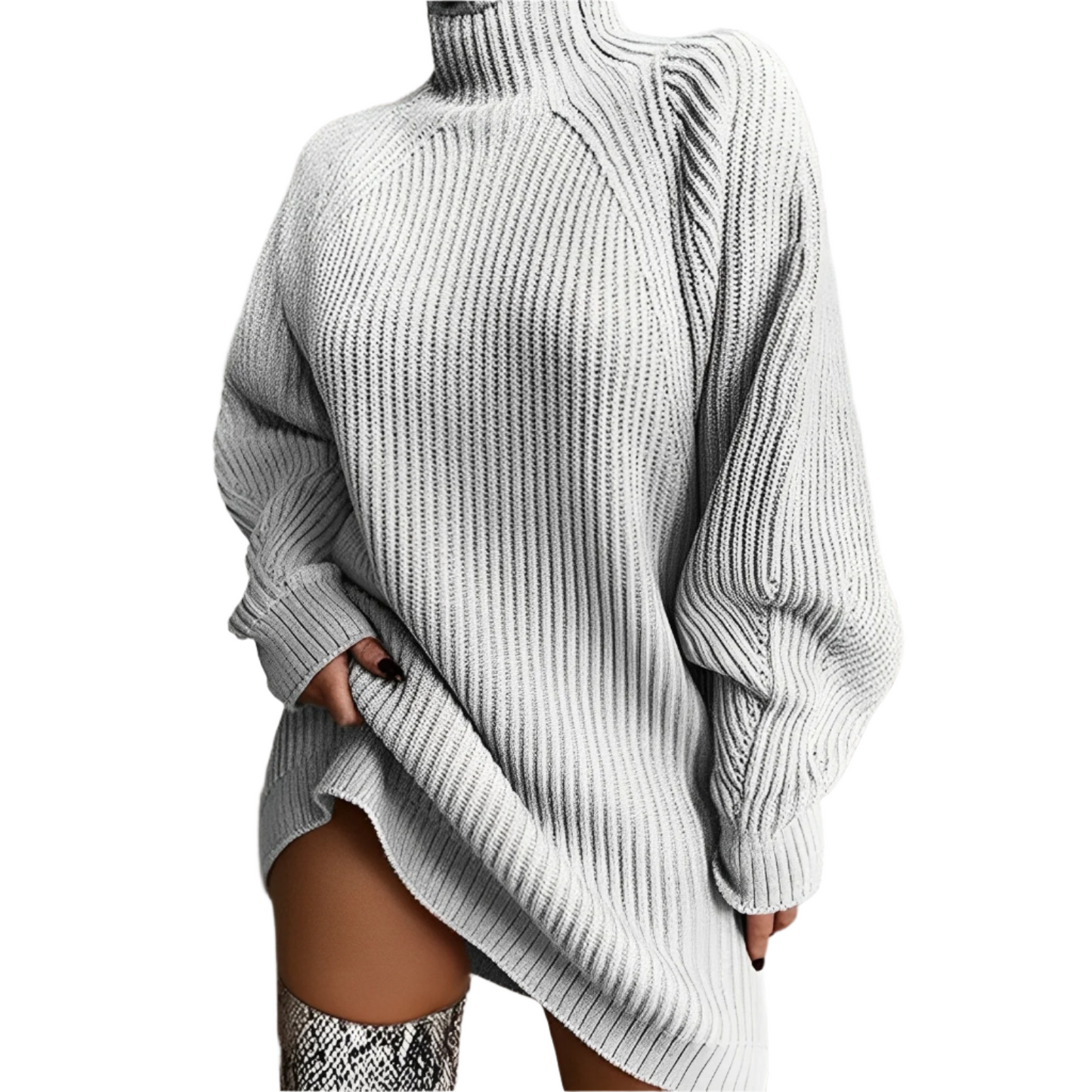 Dames coltrui – oversized pasvorm – hoge hals – comfortabel ontwerp