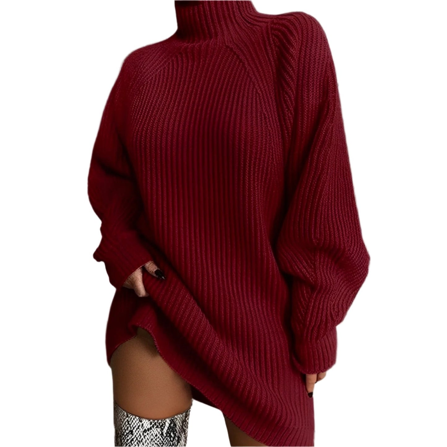 Dames coltrui – oversized pasvorm – hoge hals – comfortabel ontwerp