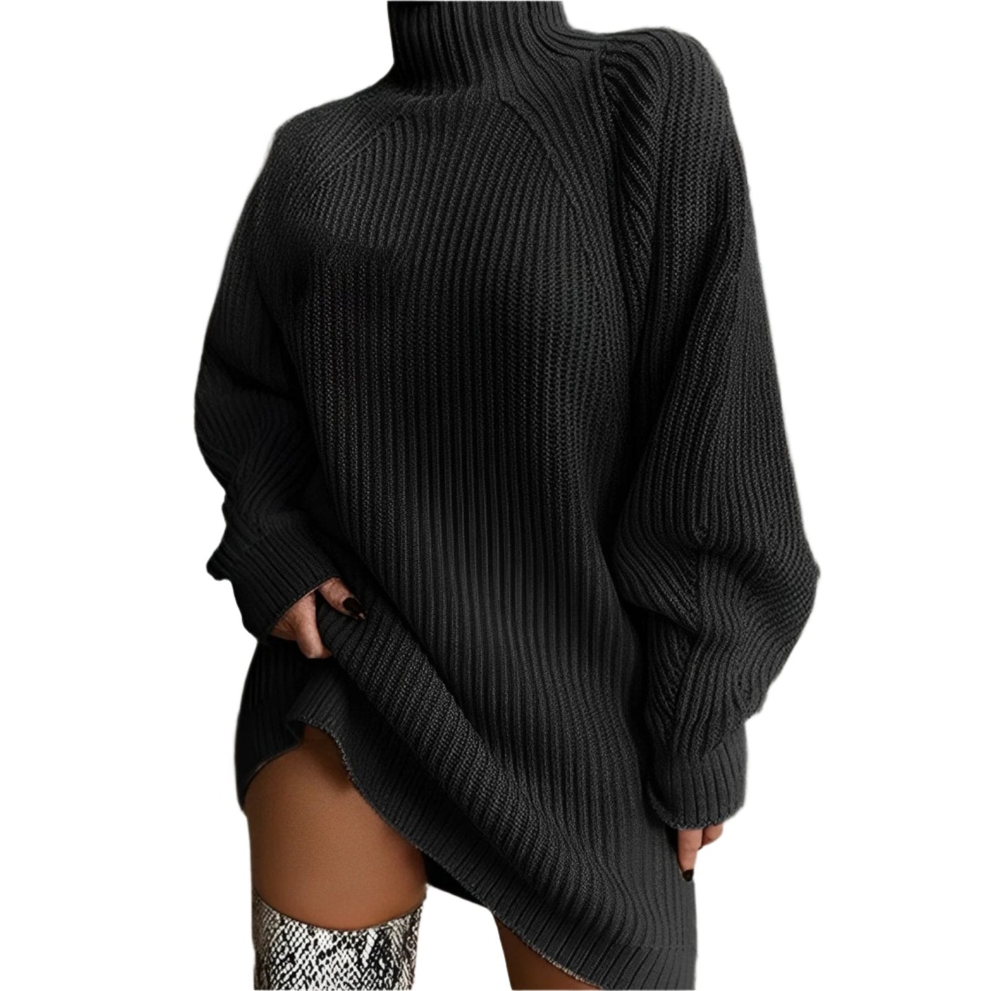 Dames coltrui – oversized pasvorm – hoge hals – comfortabel ontwerp