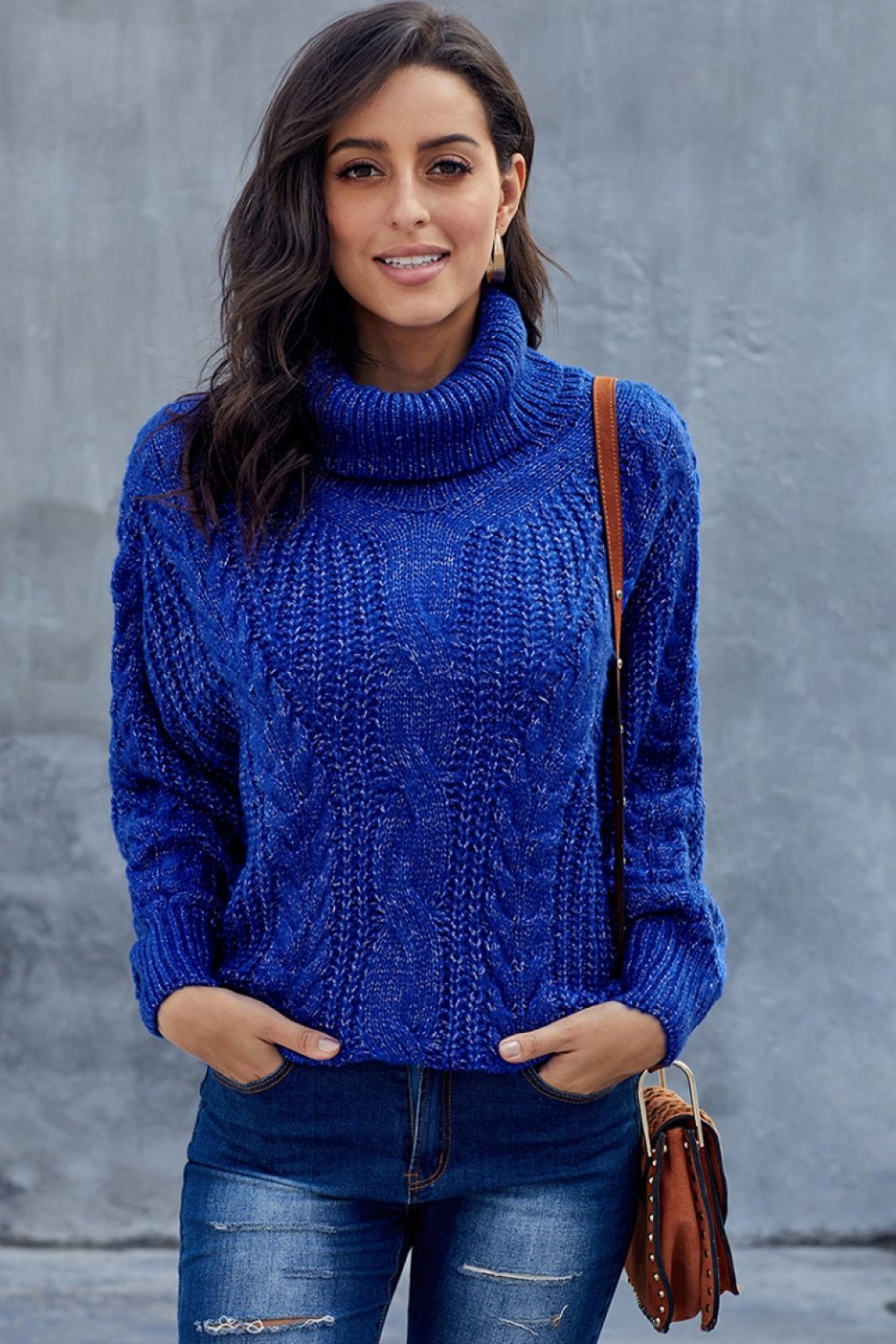 Oversized gebreide trui voor dames – Kabelpatroon – Warm – Casual stijl