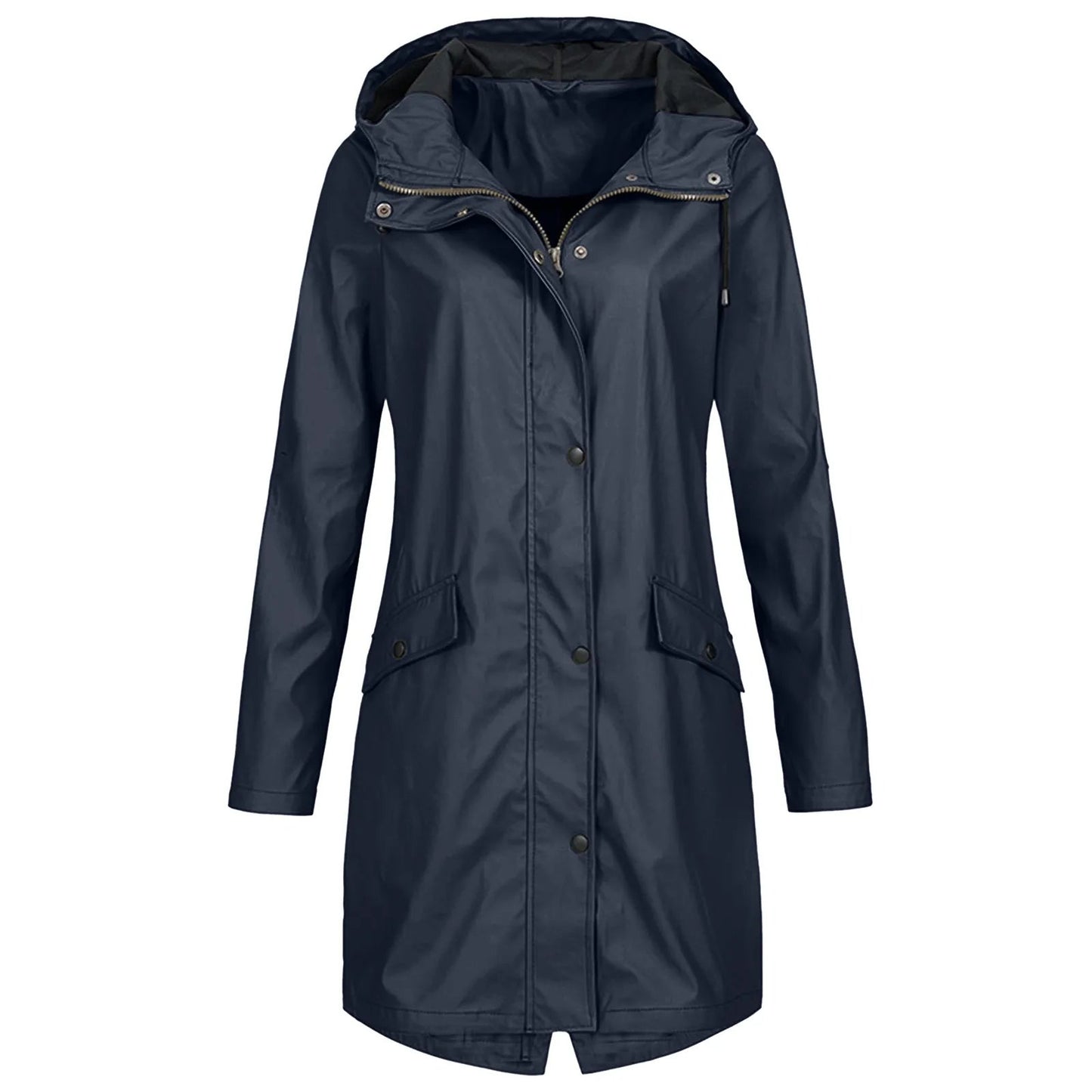 Damesregenjas – Stijlvol oversized – Waterdichte stof – Praktische zakken