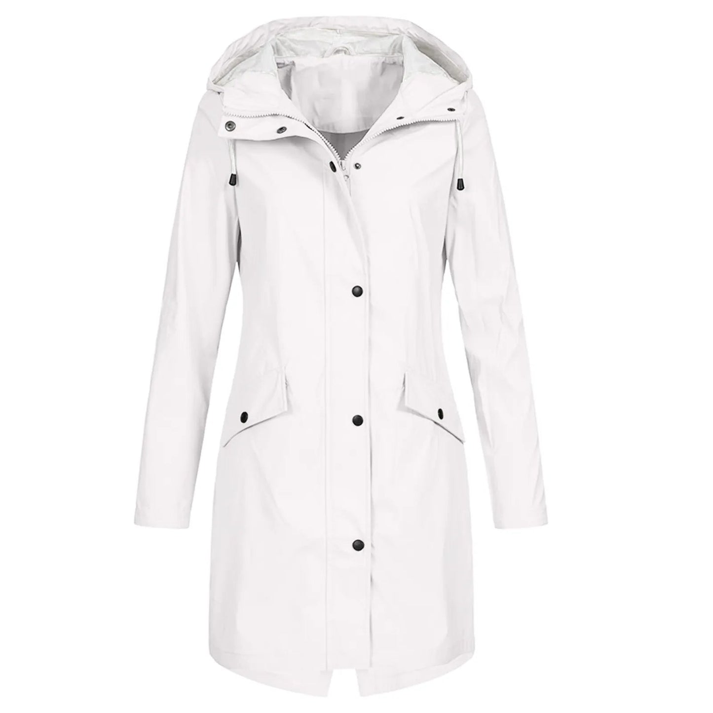 Damesregenjas – Stijlvol oversized – Waterdichte stof – Praktische zakken