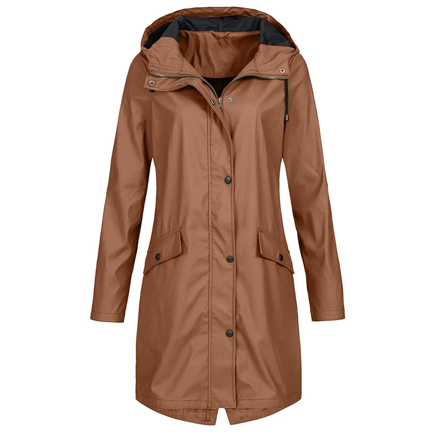 Damesregenjas – Stijlvol oversized – Waterdichte stof – Praktische zakken
