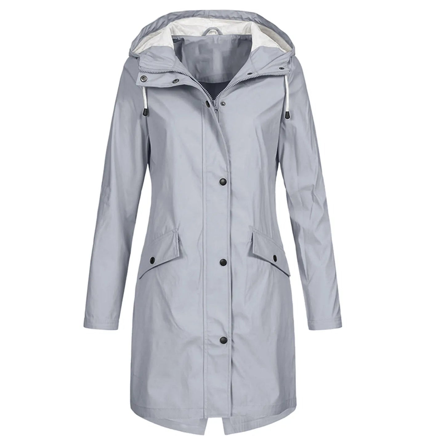Damesregenjas – Stijlvol oversized – Waterdichte stof – Praktische zakken