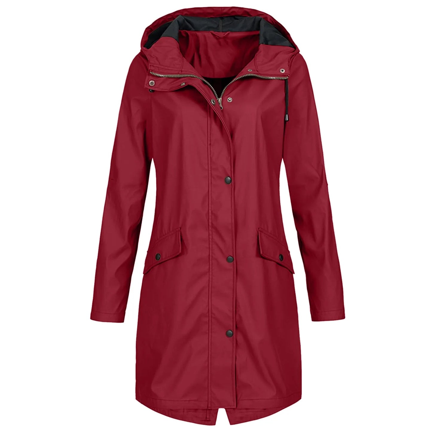 Damesregenjas – Stijlvol oversized – Waterdichte stof – Praktische zakken