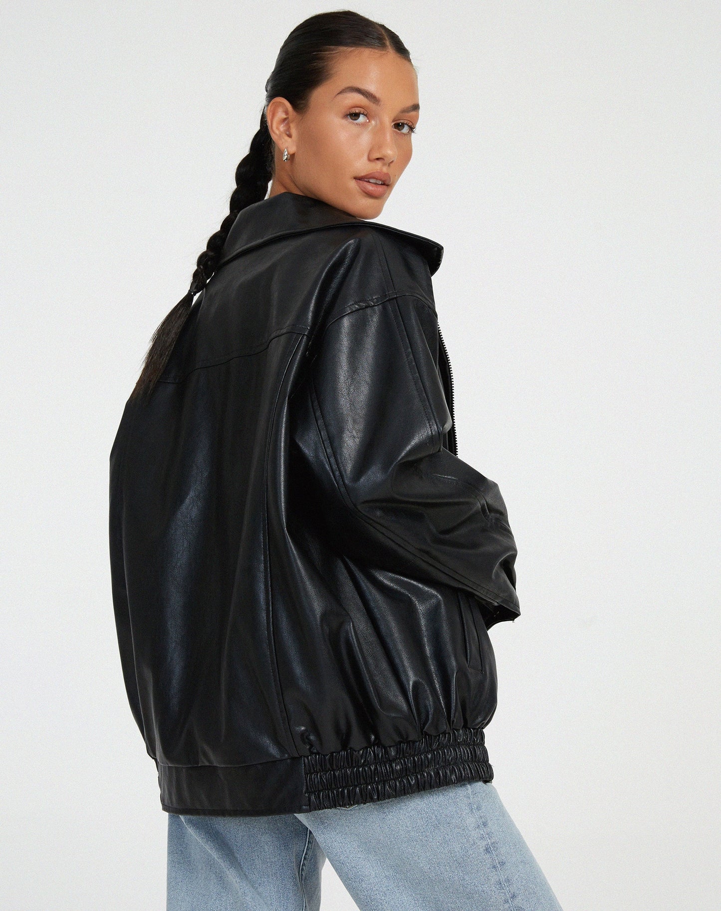 Oversized leren damesjas - stijlvol en modern