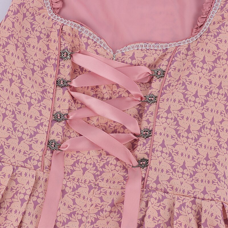 Roze dirndljurk – Oktoberfest | Met geborduurd schort en blouse voor een vrouwelijke, traditionele look