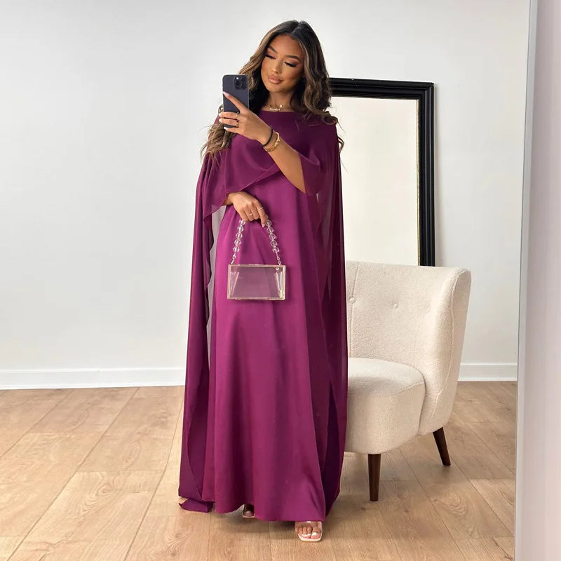 Maxi-jurk voor dames – Luxe satijn – Lichtgewicht – Formele look
