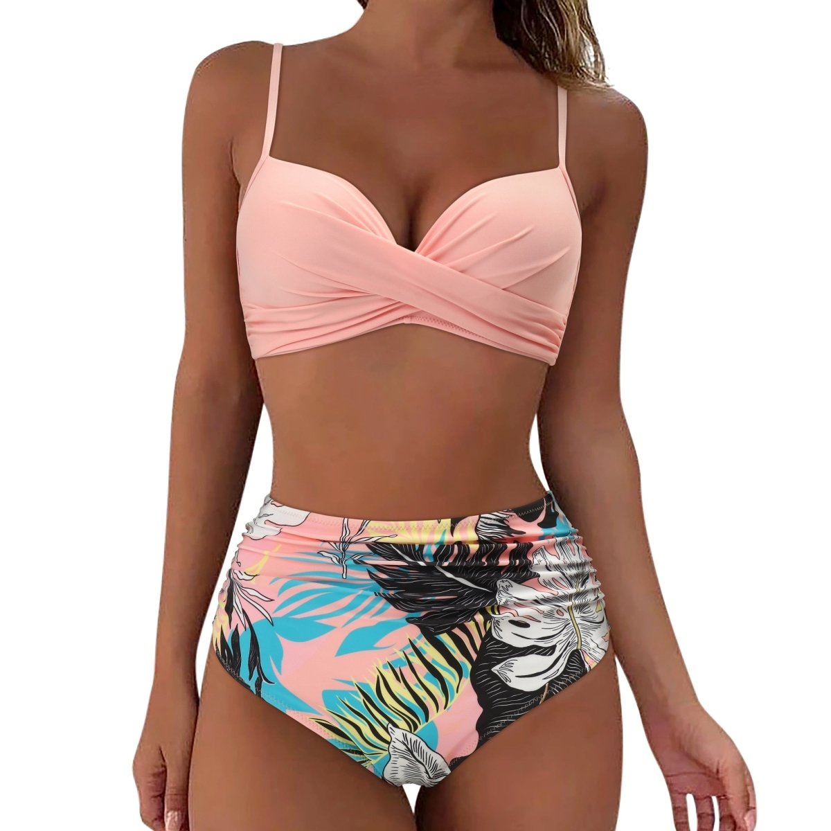 Bikiniset voor dames – Hoge taille – Rekbare stof – Stijlvolle look