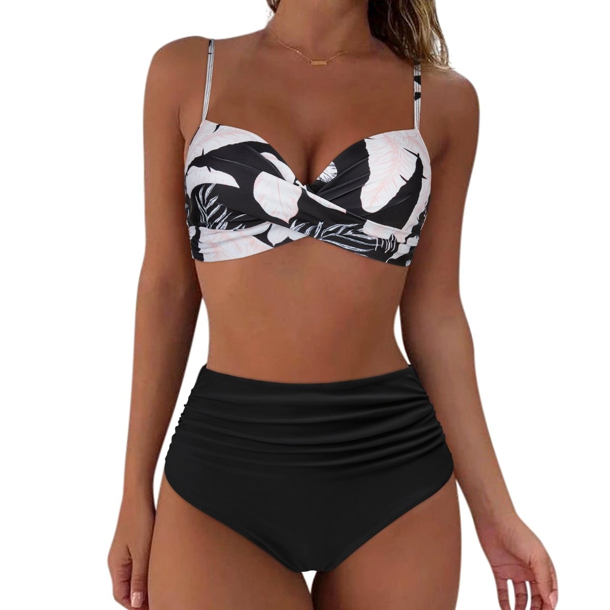 Bikiniset voor dames – Hoge taille – Rekbare stof – Stijlvolle look