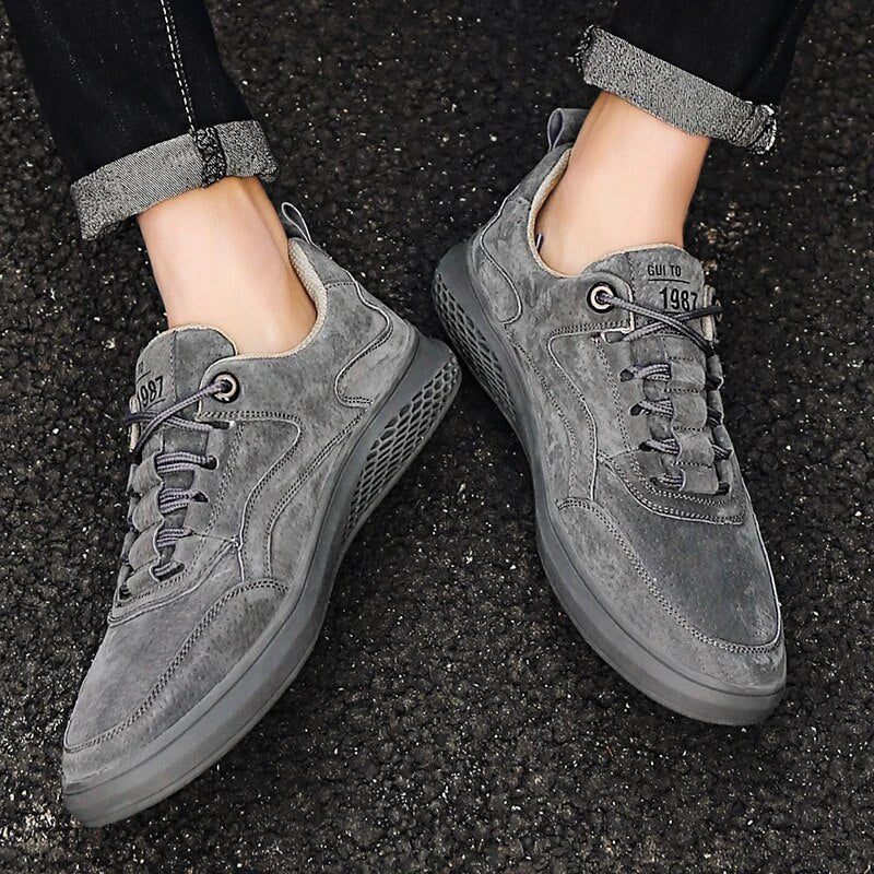 Suède sneakers voor heren – Hoogwaardig materiaal – Lichtgewicht – Veelzijdige stijl