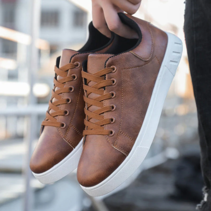 Heren leren sneakers – Premium leer – Lichtgewicht pasvorm – Veelzijdige stijl