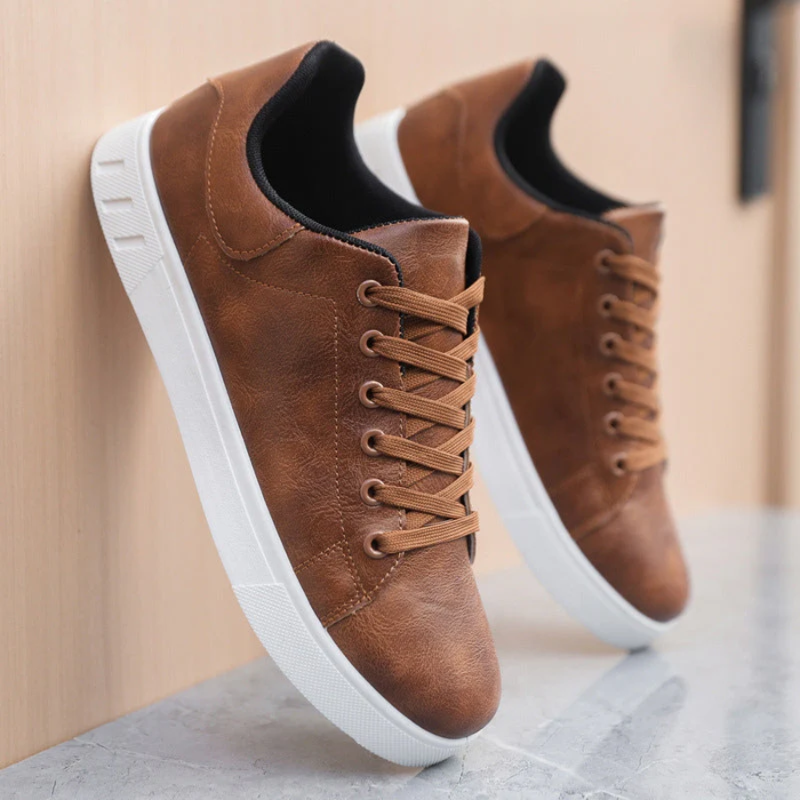 Heren leren sneakers – Premium leer – Lichtgewicht pasvorm – Veelzijdige stijl