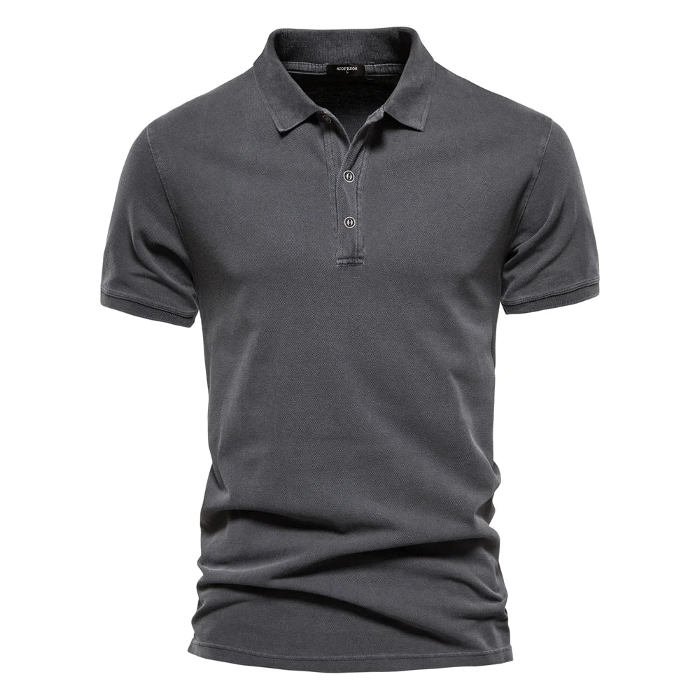 Herenpoloshirt – 100% katoen – Klassieke kraag – Veelzijdige pasvorm