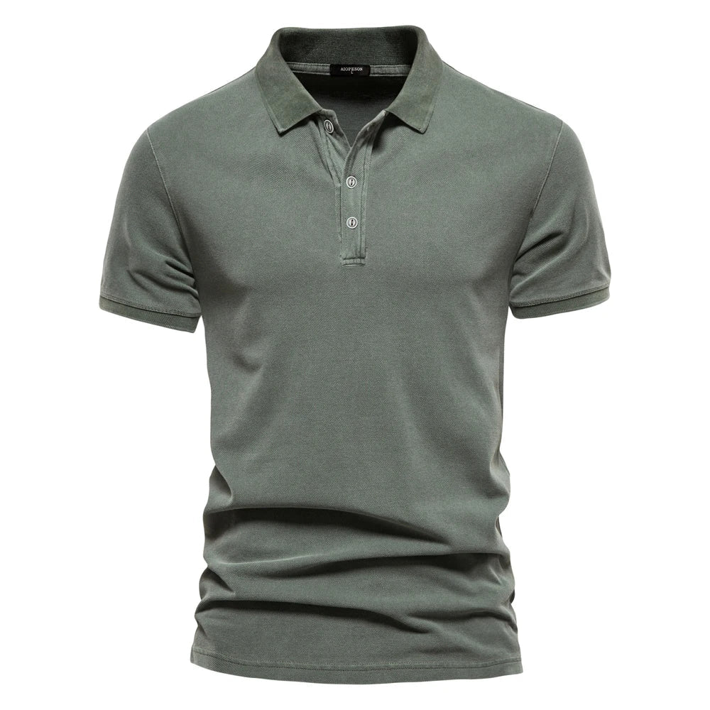 Herenpoloshirt – 100% katoen – Klassieke kraag – Veelzijdige pasvorm
