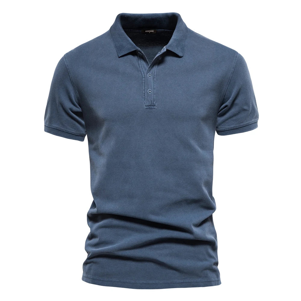 Herenpoloshirt – 100% katoen – Klassieke kraag – Veelzijdige pasvorm