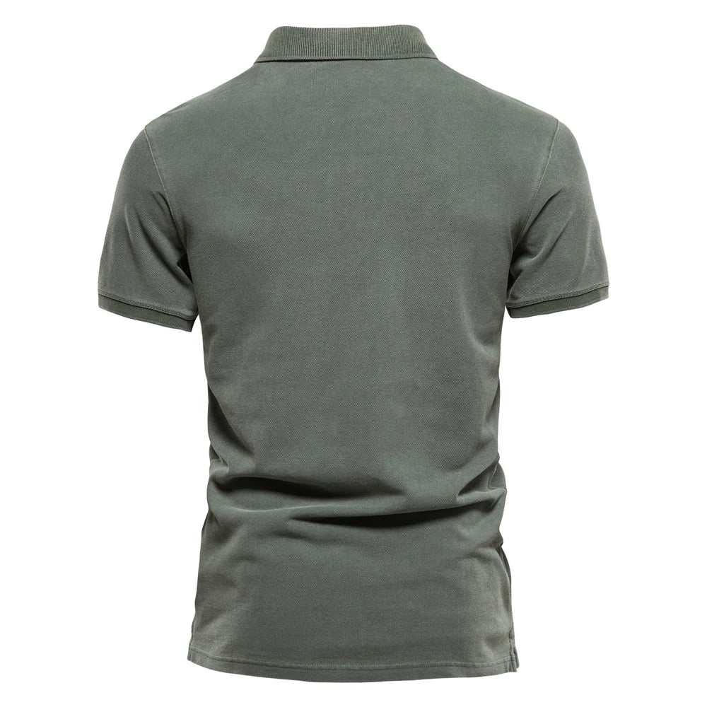 Herenpoloshirt – 100% katoen – Klassieke kraag – Veelzijdige pasvorm