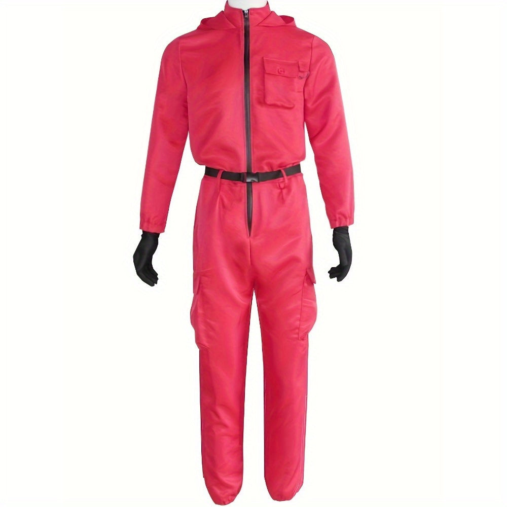 Unisex Halloween-kostuum met lange mouwen | Capuchon met ritssluiting aan de voorkant
