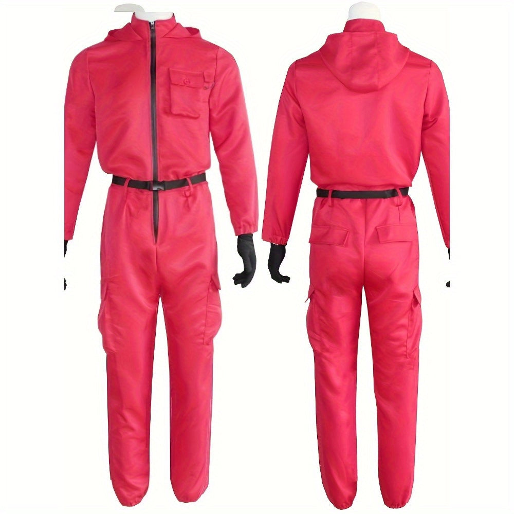 Unisex Halloween-kostuum met lange mouwen | Capuchon met ritssluiting aan de voorkant