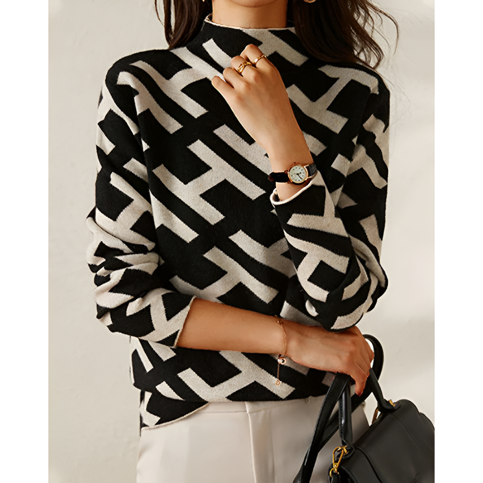 Dames trui – Modern ontwerp – Lange mouwen – Zachte stof