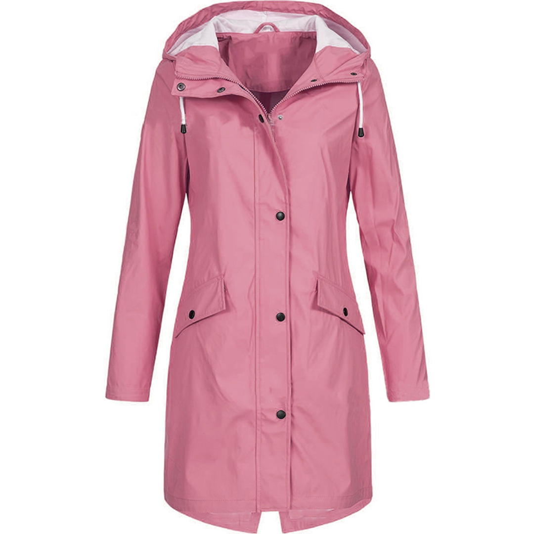 Dames lange regenjas – Waterdicht – Transparant ontwerp – Met Capuchon