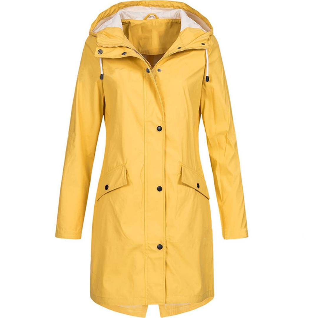 Dames lange regenjas – Waterdicht – Transparant ontwerp – Met Capuchon