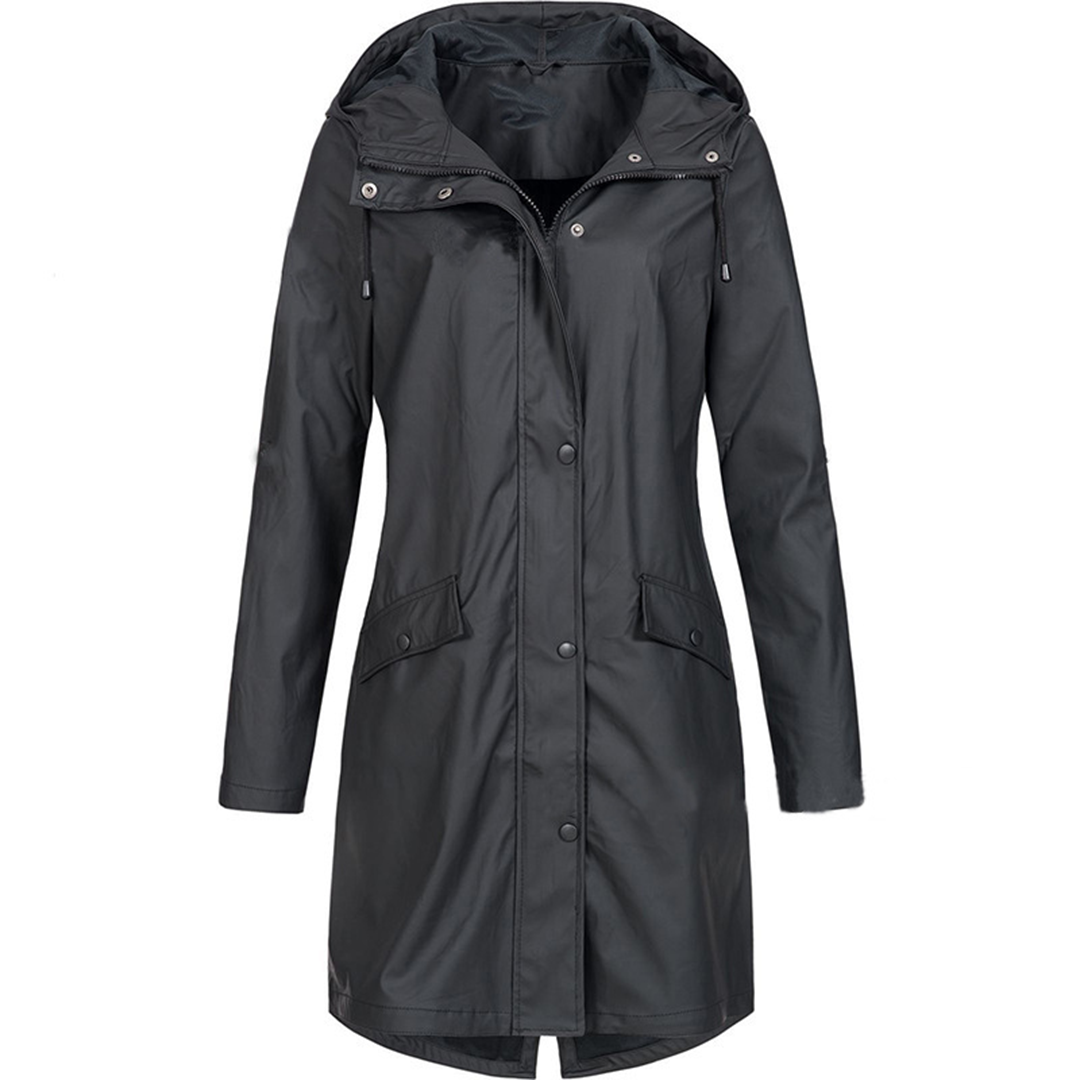 Dames lange regenjas – Waterdicht – Transparant ontwerp – Met Capuchon