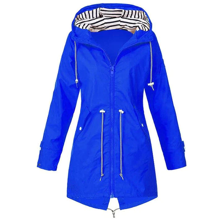 Damesregenjas – Winddicht en waterafstotend – Verstelbare capuchon – Slim fit ontwerp